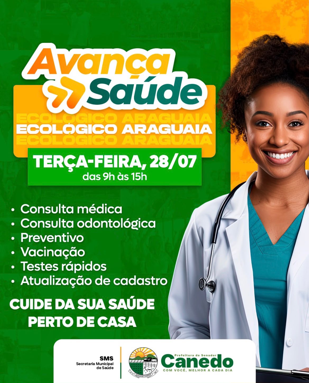 Programa Avança Saúde leva atendimentos gratuitos ao Residencial Ecológico Araguaia