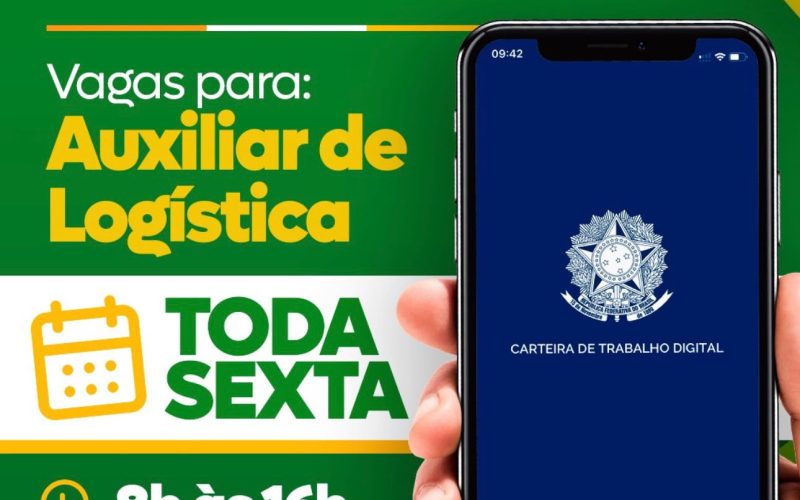 Prefeitura de Senador Canedo oferta vagas para Auxiliar de Logística