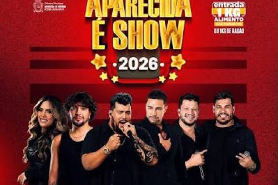 Aparecida é Show 2026 confirma atrações e mantém entrada solidária